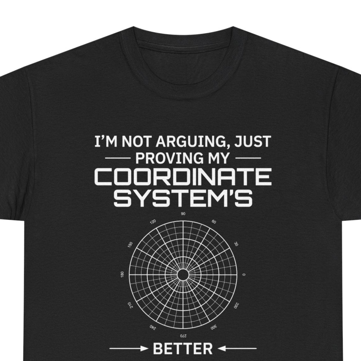 "Geospatial Debate T-Shirt - CRS Superiority Tee for Cartographers."