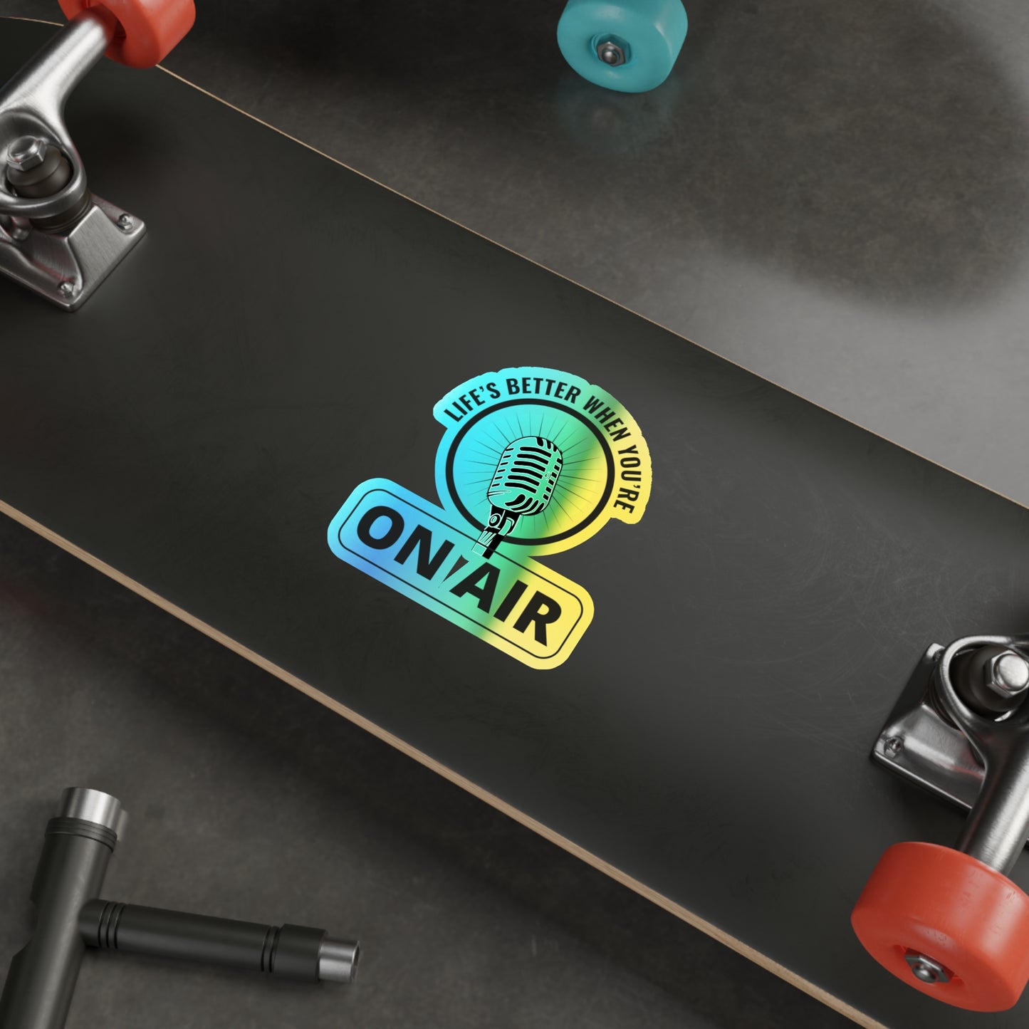 Amateur Ham Radio Operator Stickers Holographic Vinyl Decal - On-Air Lifestyle & Radio Enthusiasts