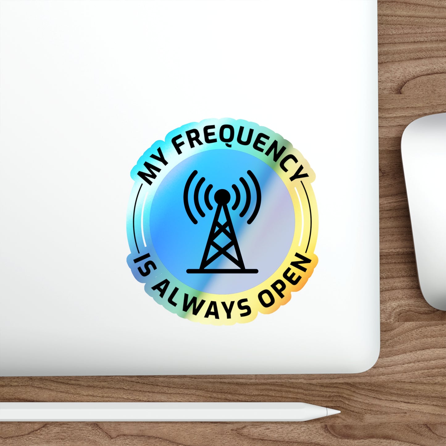 Amateur Ham Radio Operator Stickers Holographic Vinyl Decal - 24/7 Monitoring & Always-On Operators