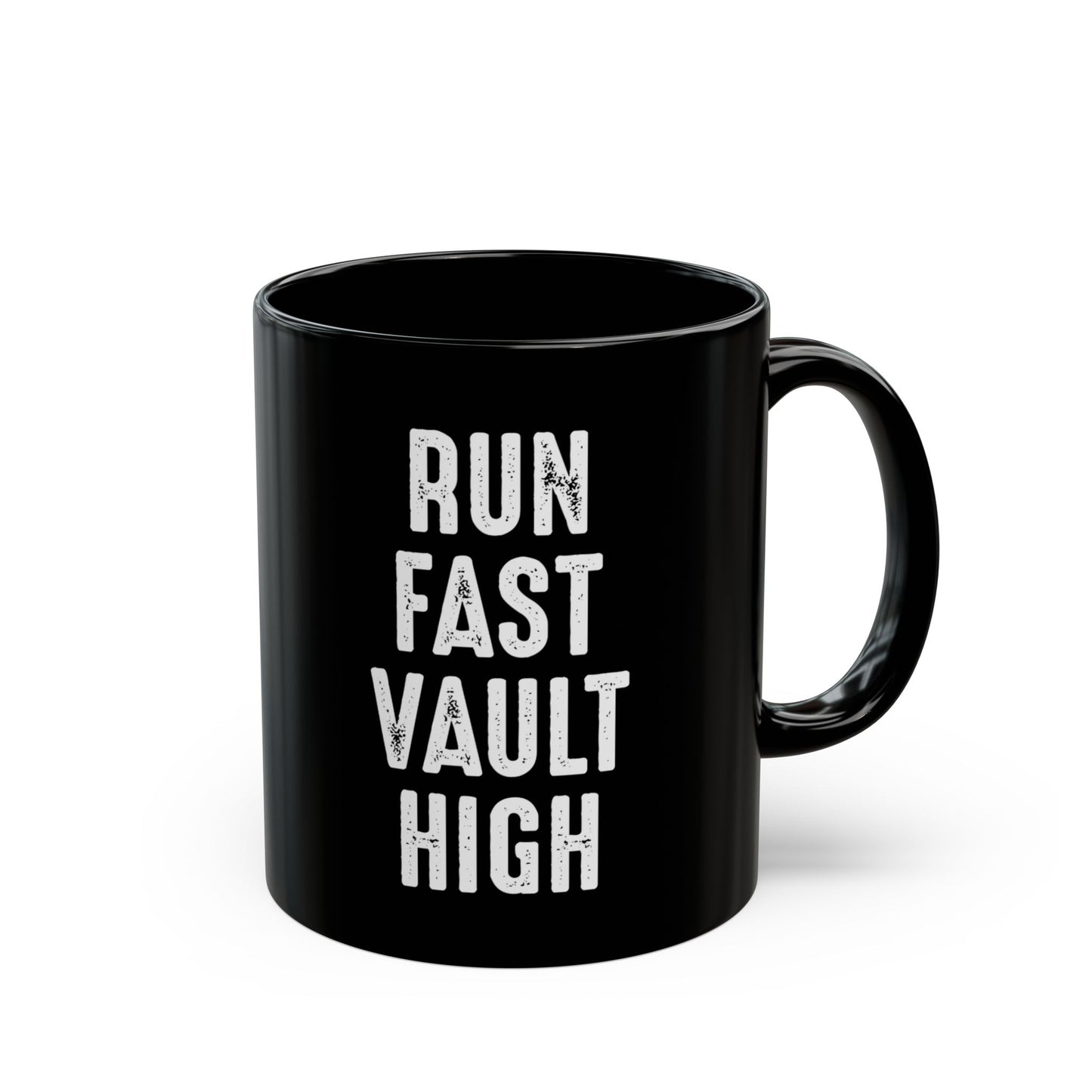 Pole Vault Mug Black – Vaulting Track Coffee Cup for Sports Training Fans 11 oz