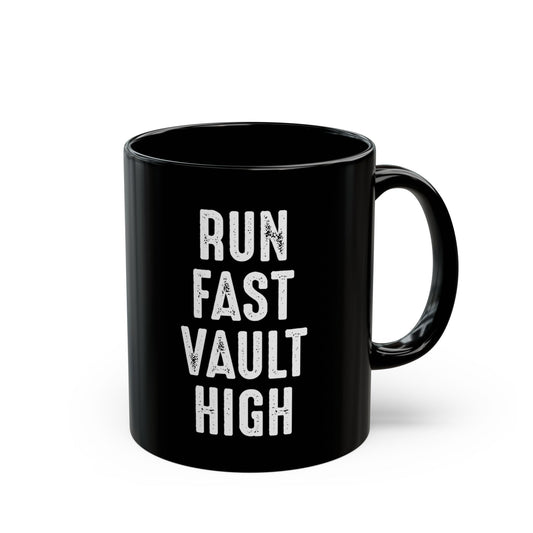 Pole Vault Mug Black – Vaulting Track Coffee Cup for Sports Training Fans 11 oz