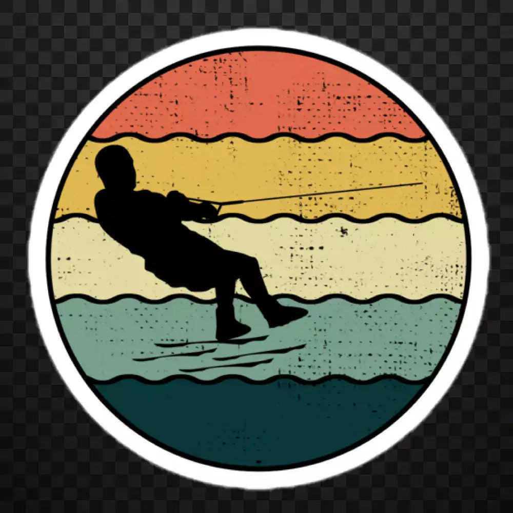 Foot Skiing Waterskiing Bare Feet Stickers 