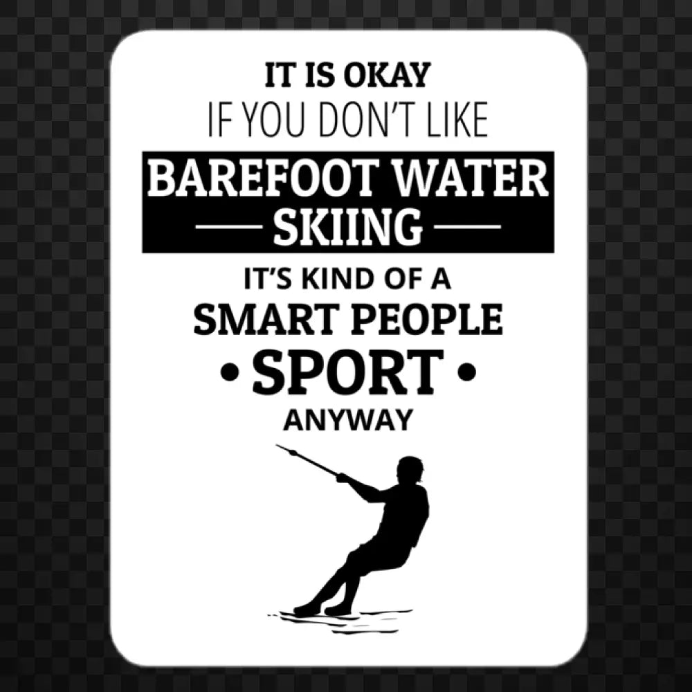Foot Skiing Waterskiing Bare Feet Stickers 
