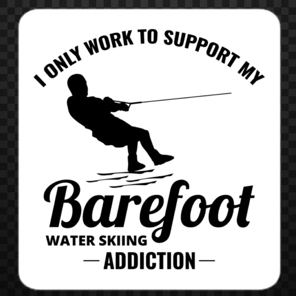 Foot Skiing Waterskiing Bare Feet Stickers 