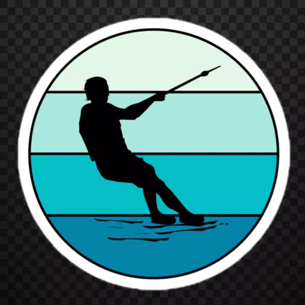 Foot Skiing Waterskiing Bare Feet Stickers 
