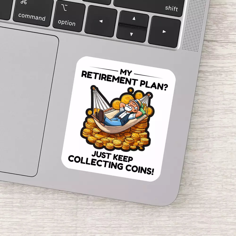 Coin Collecting Sticker 