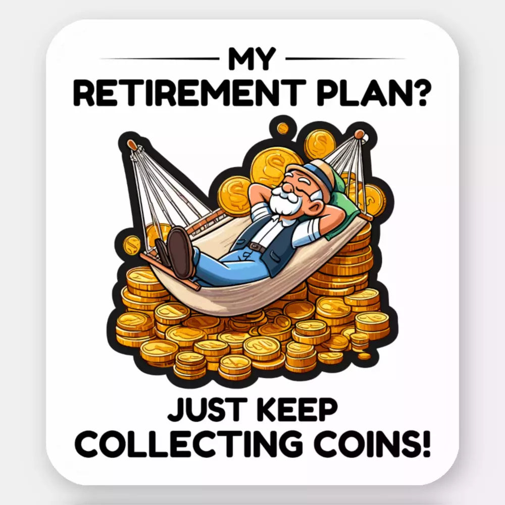 Coin Collecting Sticker 