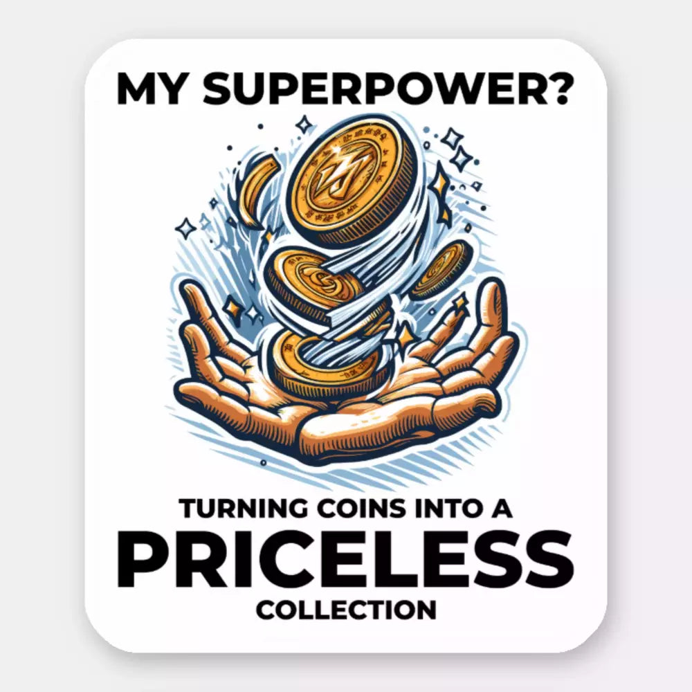 Coin Collecting Sticker 