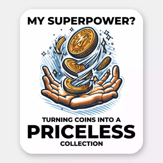 Coin Collecting Sticker 