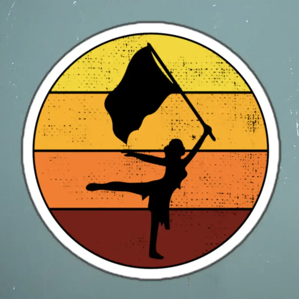 Color guard Vintage Inspired Sticker