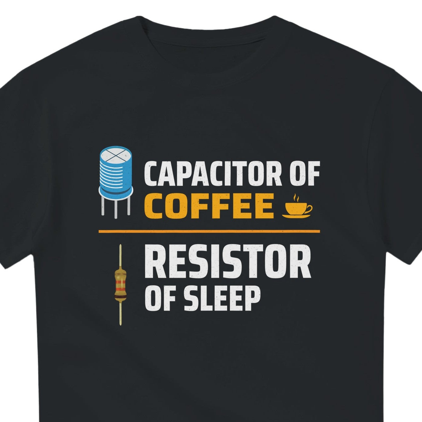 Electrician Coffee T-Shirt - Capacitor 