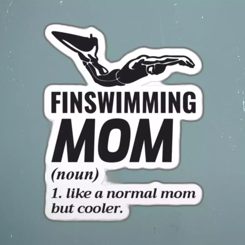 Finswimming Swim Mom Sticker