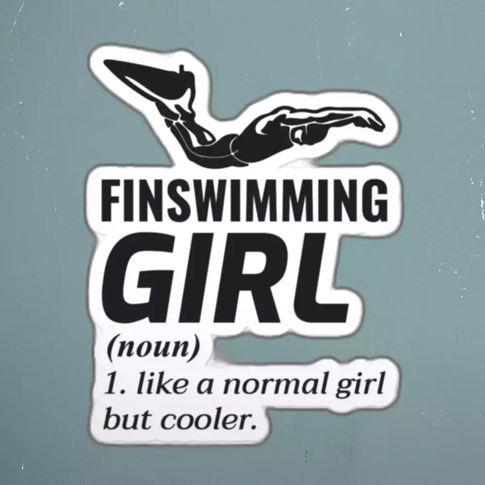 Finswimming Swim Mom Sticker