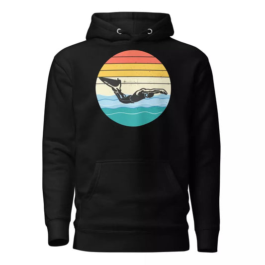 Finswimming Swim Retro Vintage Hoodie