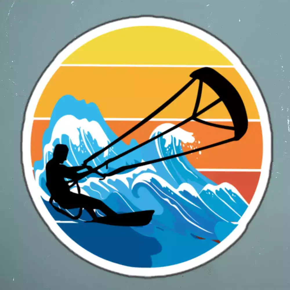 Kitesurfing Stickers - Add Thrill to Your Gear | Shop Now – Teeoutdoor