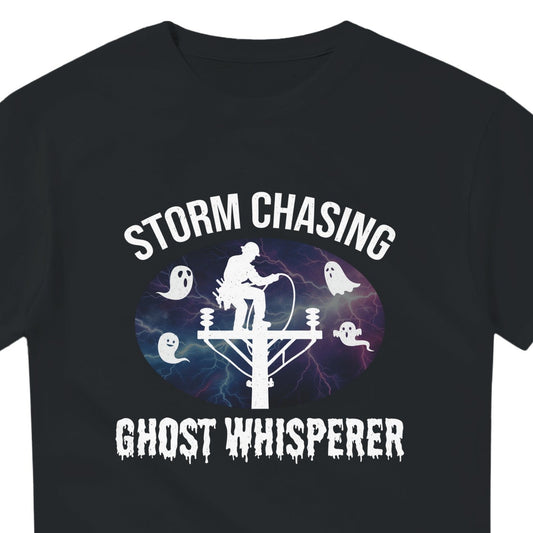 Lineman Halloween T-Shirt | Storm Chasing Ghost Whisperer