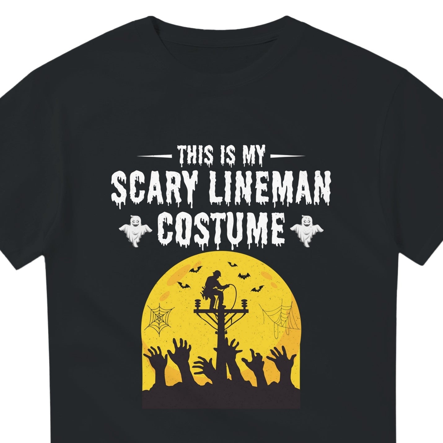 Lineman Halloween T-Shirt | This Is My Scary Lineman Costume