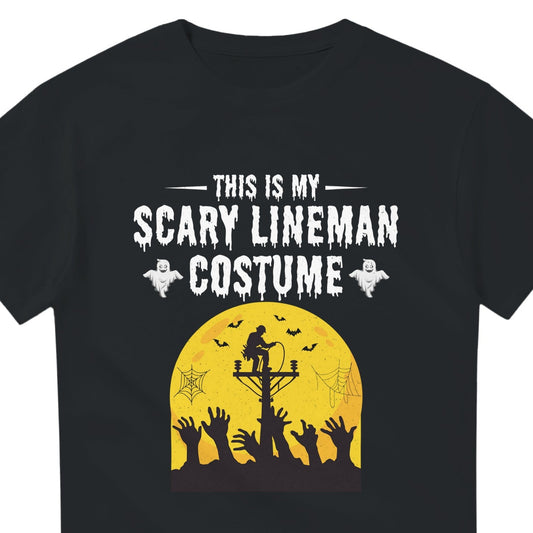 Lineman Halloween T-Shirt | This Is My Scary Lineman Costume