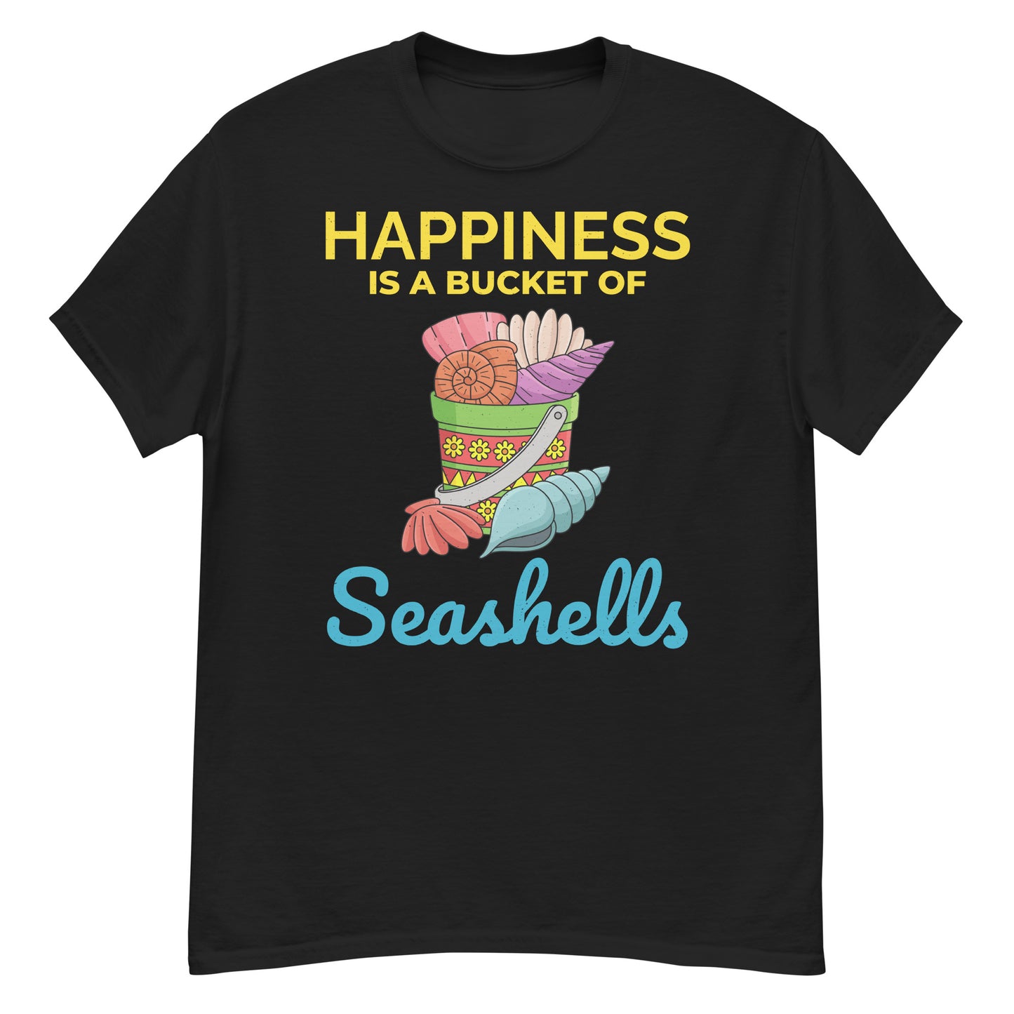 Seashell Collector T-Shirt: Happiness is a Bucket of Seashells