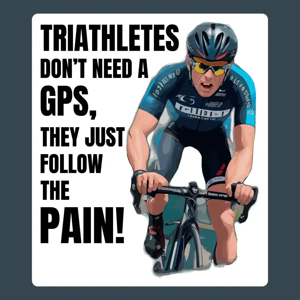 Funny Triathlon Sticker
