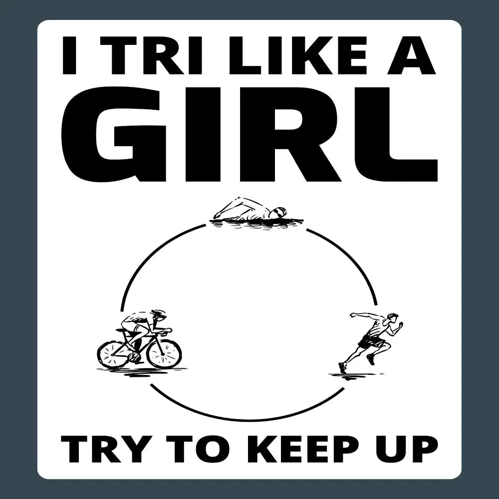Funny Triathlon Sticker