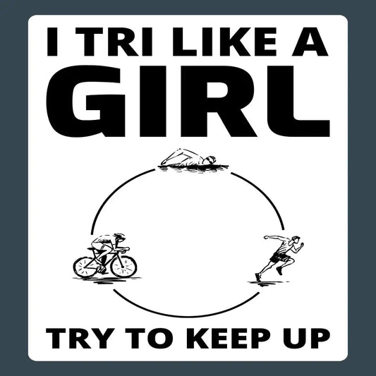 Funny Triathlon Sticker