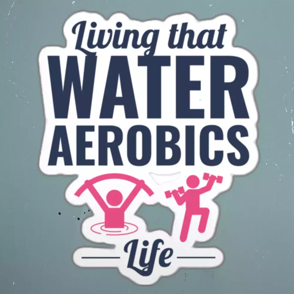 Water Aerobics Funny Sticker