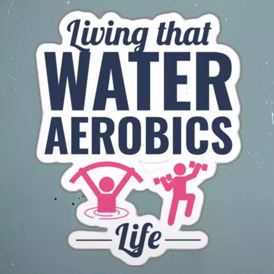 Water Aerobics Funny Sticker