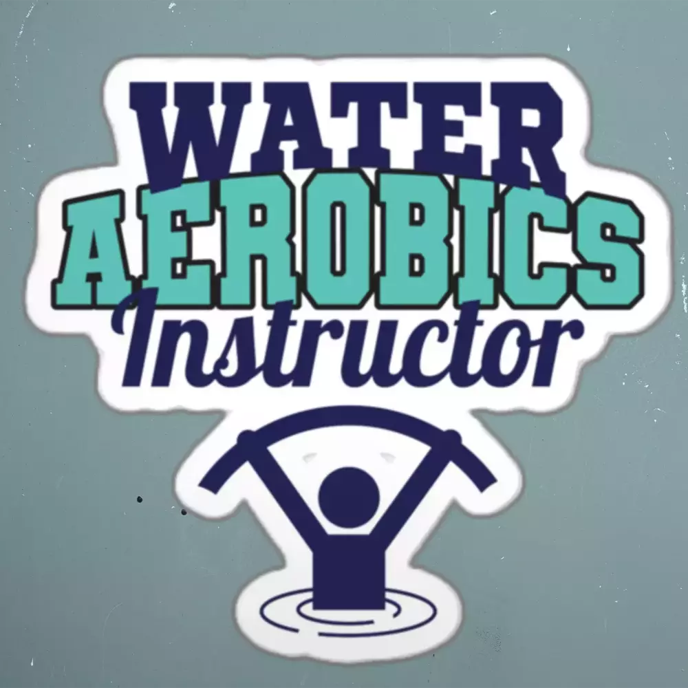 Water Aerobics Funny Sticker