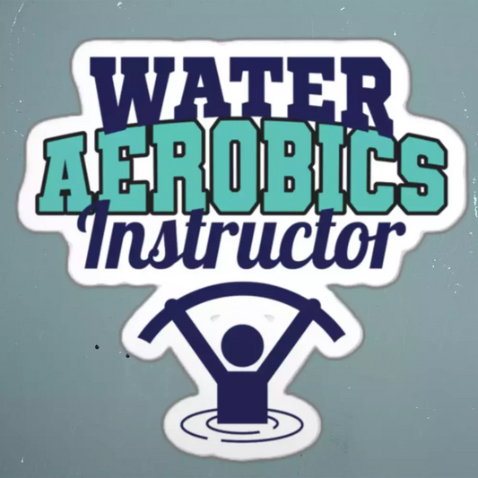 Water Aerobics Funny Sticker