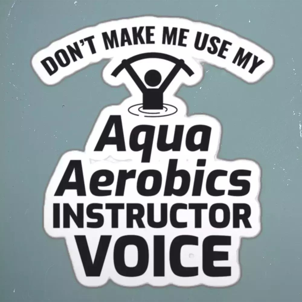 Water Aerobics Funny Sticker