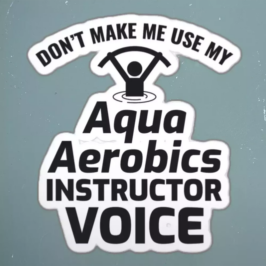 Water Aerobics Funny Sticker