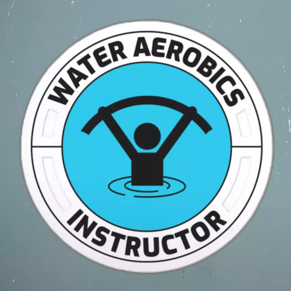 Water Aerobics Funny Sticker