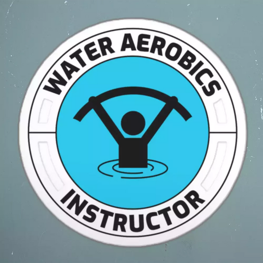 Water Aerobics Funny Sticker