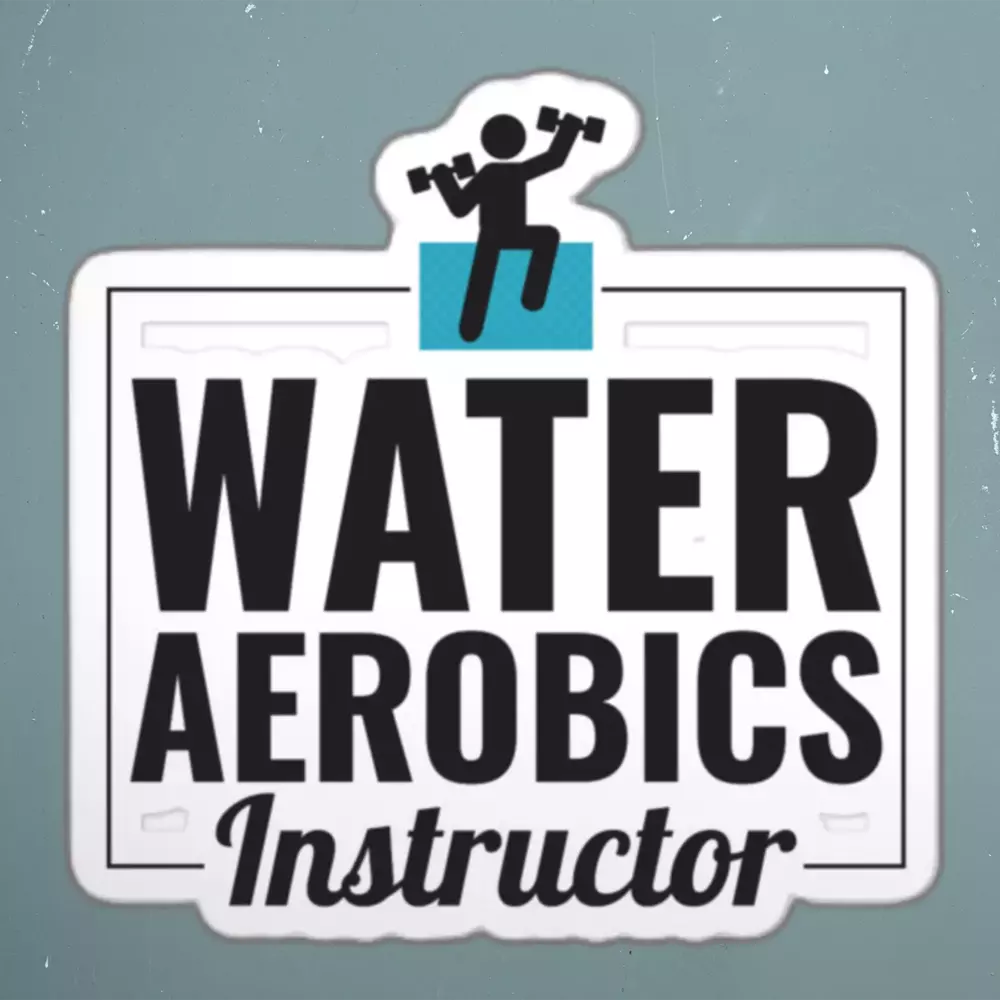 Water Aerobics Funny Sticker