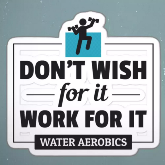 Water Aerobics Funny Sticker