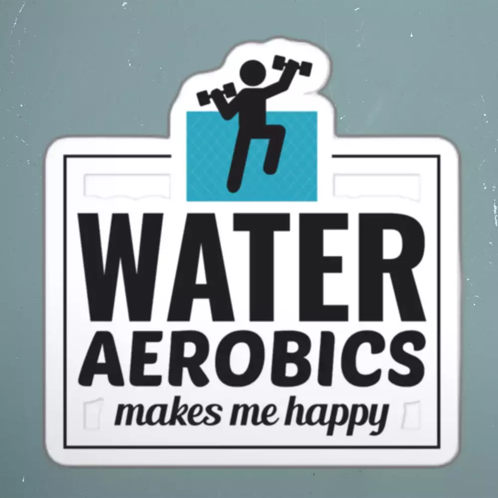 Water Aerobics Funny Sticker