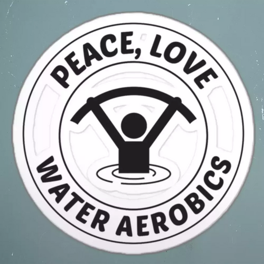 Water Aerobics Funny Sticker
