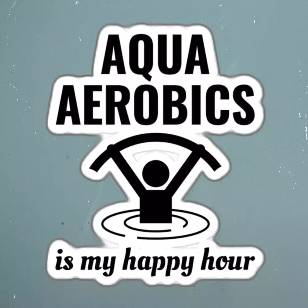 Water Aerobics Funny Sticker