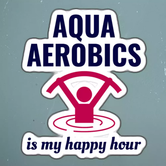 Water Aerobics Funny Sticker