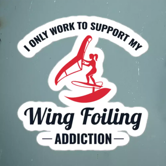 Wing Foiling Hydrofoil Surfing Foil Surf Funny Stickers