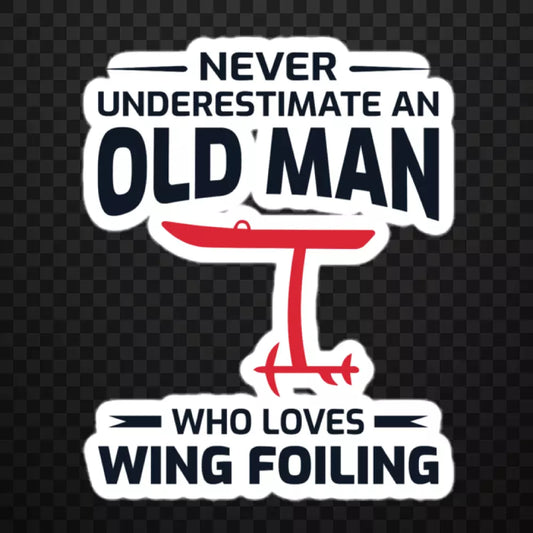 Wing foiling water sports funny Stickers