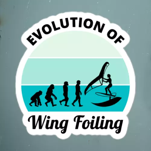 Wing foiling water sports funny Stickers