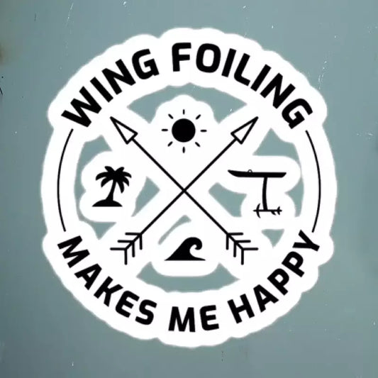 Wing foiling water sports funny Stickers