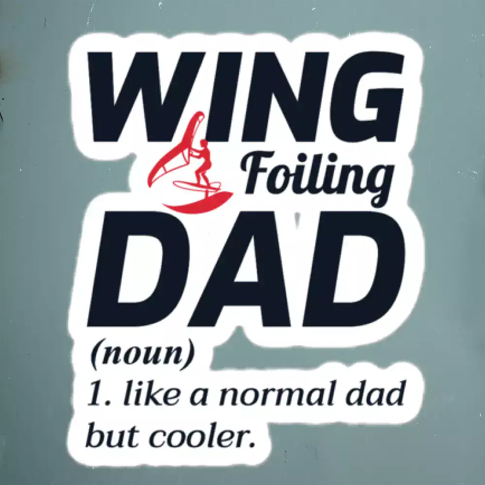 Wing foiling water sports funny Stickers