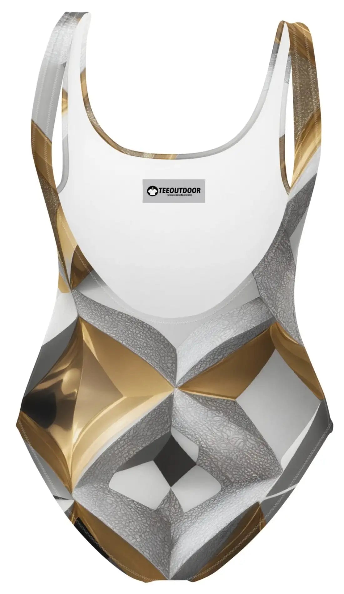 Interlocking Hexagons Pattern, One-Piece Swimsuit