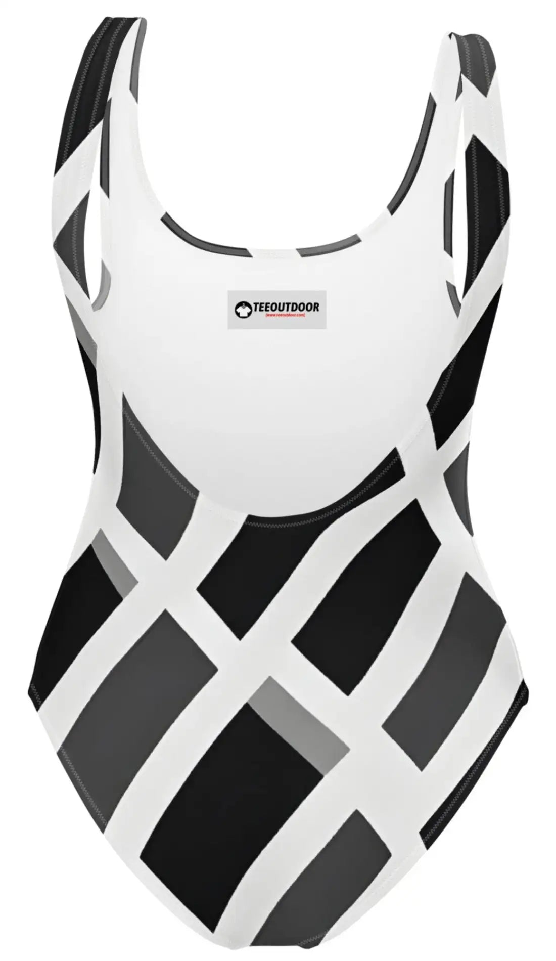 Contemporary Contrast - Graphic Triangle One-Piece Swimsuit