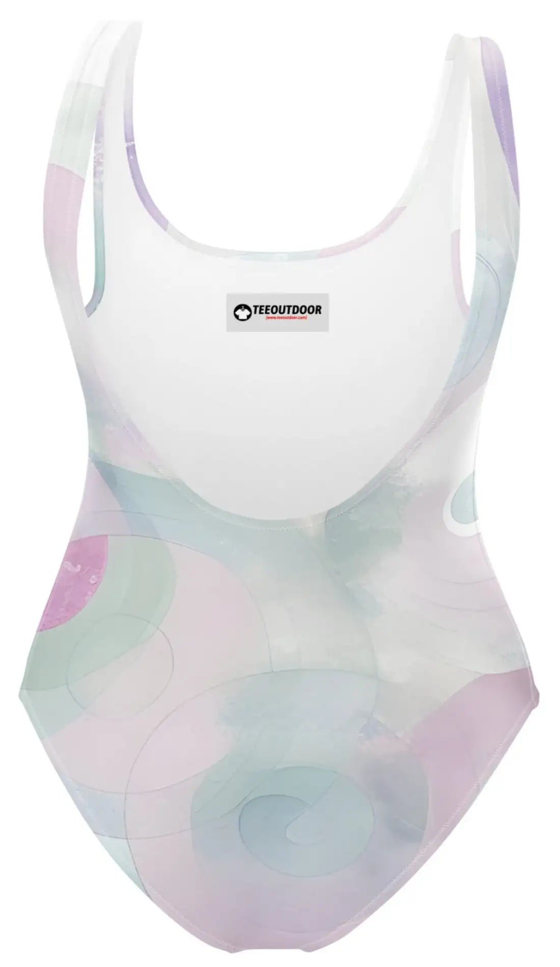 Dreamy Spirals, Pastel Watercolor One-Piece Swimsuit