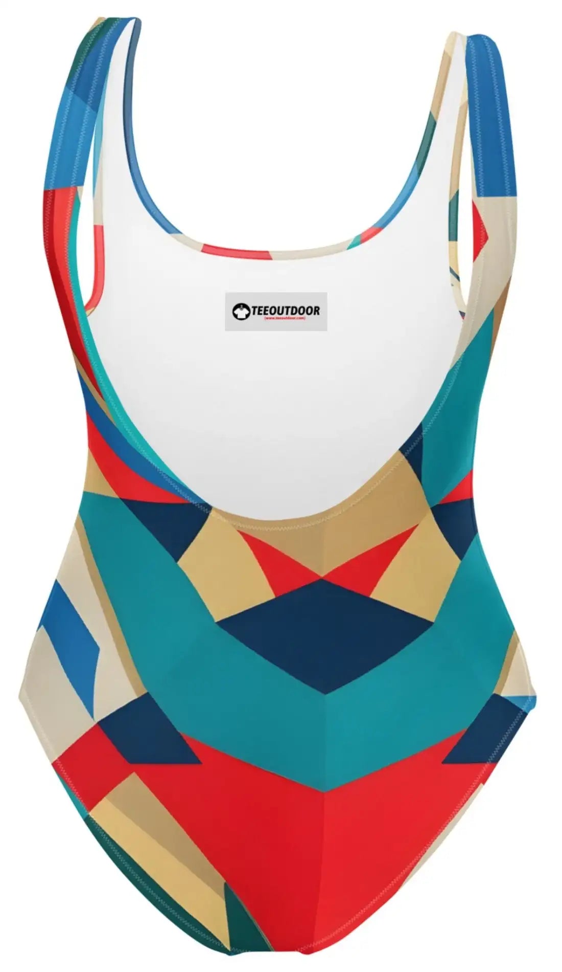 Geometric Patterns Vintage-inspired, One-Piece Swimsuit