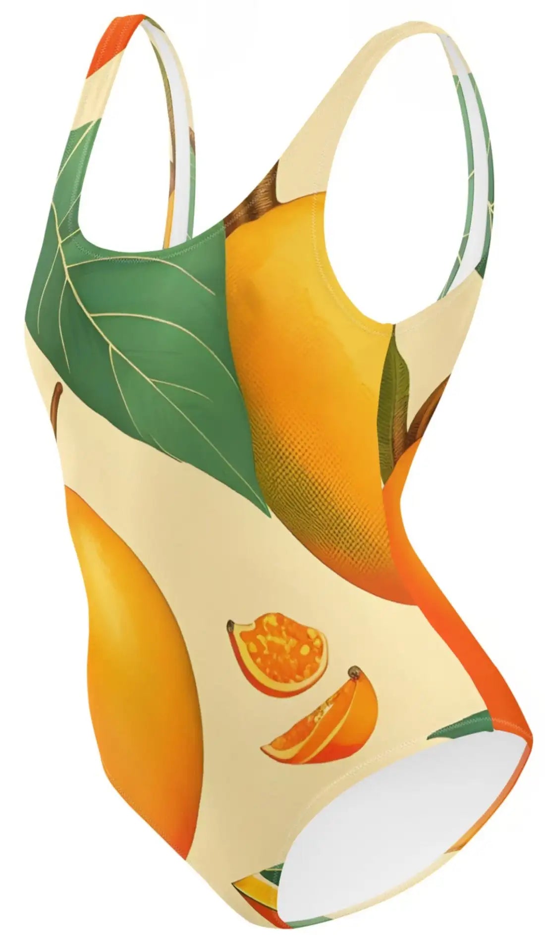 Mango Dreams: Vintage-Inspired Retro One-Piece Swimsuit